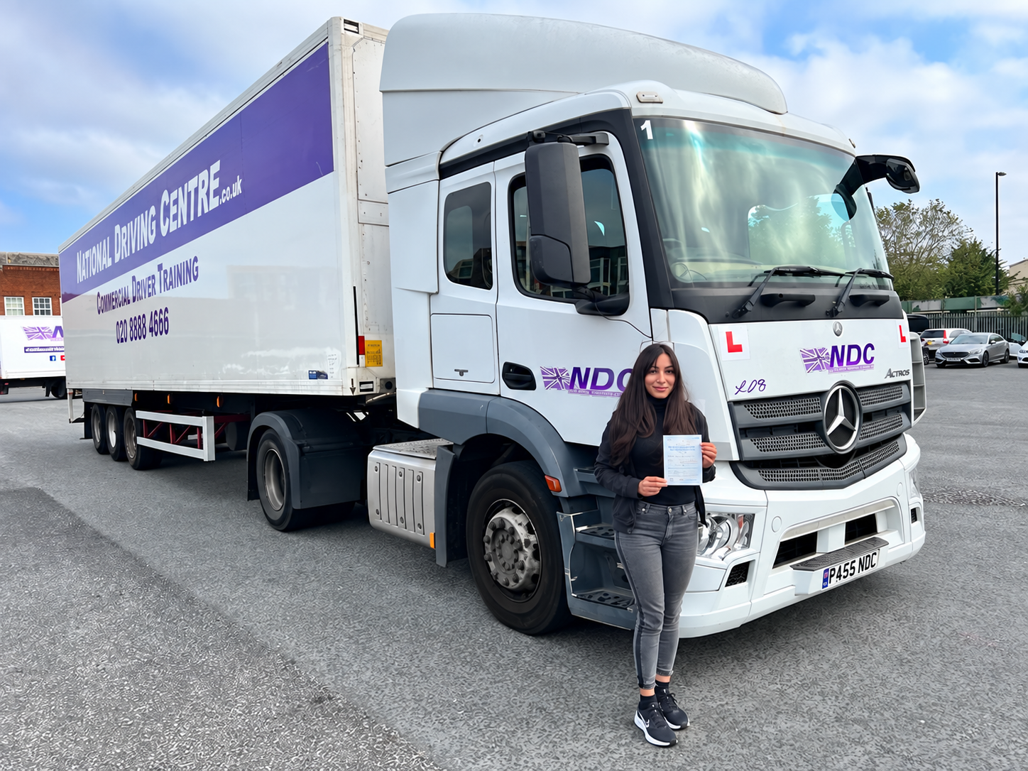 HGV Class 1 lorry and trailer used for National Driving Centre LGV driver training